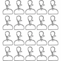 BEARSU Turnbuckle 20 Pièces Métal Snap D Anneau Alliage Porte-clés Pour Longe Artisanat, Accessoires De Bijoux Faits À La Main DIY, Laisse De Chien Avec Boucle