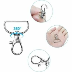 BEARSU Turnbuckle 20 Pièces Métal Snap D Anneau Alliage Porte-clés Pour Longe Artisanat, Accessoires De Bijoux Faits À La Main DIY, Laisse De Chien Avec Boucle -Equipement antichute Soldes 54721095 4