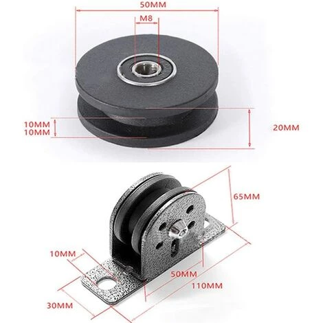 VERSAILLESFR Poulie Simple, Poulie Silencieuse, Poulie De Corde De Levage Pivotante En Acier Inoxydable Poulie Silencieuse Poulie De Corde Pivotante Robuste Pour Accessoires D'exercice 110*65*30mm,Versailles 4 VERSAILLESFR Poulie Simple, Poulie Silencieuse, Poulie De Corde De Levage Pivotante En Acier Inoxydable Poulie Silencieuse Poulie De Corde Pivotante Robuste Pour Accessoires D'exercice 110*65*30mm,Versailles – Image 2