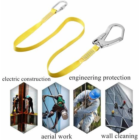 PERLE RARE Sangle Longe De Sécurité Longe D'escalade Avec Mousqueton Boucle En Acier Pour Escalade Alpinisme Antichut 5 PERLE RARE Sangle Longe De Sécurité Longe D'escalade Avec Mousqueton Boucle En Acier Pour Escalade Alpinisme Antichut – Image 3