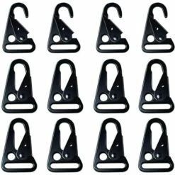 12 Pièces Ceinture à Suspendre Mousqueton, Mousqueton Tactique, Crochet Tactique, Mousqueton Suspendu Tactique, Convient Pour L'alpinisme, Le Camping, La Randonnée, Les Activités De Plein Air (Noir)，Starlight