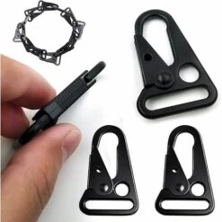 12 Pièces Ceinture à Suspendre Mousqueton, Mousqueton Tactique, Crochet Tactique, Mousqueton Suspendu Tactique, Convient Pour L'alpinisme, Le Camping, La Randonnée, Les Activités De Plein Air (Noir)，Starlight -Equipement antichute Soldes 55041857 4