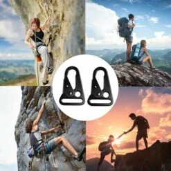 12 Pièces Ceinture à Suspendre Mousqueton, Mousqueton Tactique, Crochet Tactique, Mousqueton Suspendu Tactique, Convient Pour L'alpinisme, Le Camping, La Randonnée, Les Activités De Plein Air (Noir)，Starlight -Equipement antichute Soldes 55041857 5