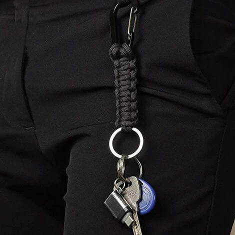 DECKON 2pcs Porte-Clés D'Équipement De Sports De Plein Air Mousqueton En Corde Tressée Porte-Clés D'Outil De Survie Camping Pêche Randonnée Voyage Sac À Dos D'Alpinisme 7 DECKON 2pcs Porte-Clés D'Équipement De Sports De Plein Air Mousqueton En Corde Tressée Porte-Clés D'Outil De Survie Camping Pêche Randonnée Voyage Sac À Dos D'Alpinisme – Image 5
