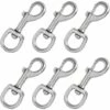 PERLE RARE Mousqueton Pivotant 60KG 6PCS, Crochets Avec Emerillon Pour Collier Chien, Mousquetons Avec Articulation Pivotante De Mousquetons Alliage De Fer Cheval Pour Paracord 550 Corde Porteclés Leash -Equipement antichute Soldes 55163882 1