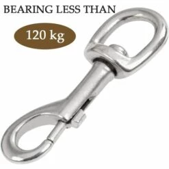 PERLE RARE Mousqueton Pivotant 60KG 6PCS, Crochets Avec Emerillon Pour Collier Chien, Mousquetons Avec Articulation Pivotante De Mousquetons Alliage De Fer Cheval Pour Paracord 550 Corde Porteclés Leash -Equipement antichute Soldes 55163882 2