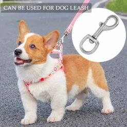 PERLE RARE Mousqueton Pivotant 60KG 6PCS, Crochets Avec Emerillon Pour Collier Chien, Mousquetons Avec Articulation Pivotante De Mousquetons Alliage De Fer Cheval Pour Paracord 550 Corde Porteclés Leash -Equipement antichute Soldes 55163882 3