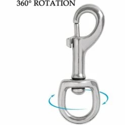 PERLE RARE Mousqueton Pivotant 60KG 6PCS, Crochets Avec Emerillon Pour Collier Chien, Mousquetons Avec Articulation Pivotante De Mousquetons Alliage De Fer Cheval Pour Paracord 550 Corde Porteclés Leash -Equipement antichute Soldes 55163882 4