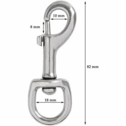 PERLE RARE Mousqueton Pivotant 60KG 6PCS, Crochets Avec Emerillon Pour Collier Chien, Mousquetons Avec Articulation Pivotante De Mousquetons Alliage De Fer Cheval Pour Paracord 550 Corde Porteclés Leash -Equipement antichute Soldes 55163882 5