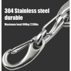 BRIDAY 6 Pièces Mousqueton Escalade,Mousqueton A Ressort En Acier Inoxydable Charge Maximale 100 KG,Ressort Porte Mousqueton 50 Mm Pour Camping,Randonnée,Extérieur -Equipement antichute Soldes 55166321 4