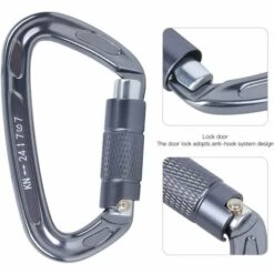 BRIDAY Mousqueton, Mousqueton à Verrouillage Automatique Mousqueton à Verrouillage Primaire Roche De Magnésium Hamac De Yoga D'escalade En Plein Air -Equipement antichute Soldes 55166323 3