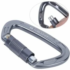 BRIDAY Mousqueton, Mousqueton à Verrouillage Automatique Mousqueton à Verrouillage Primaire Roche De Magnésium Hamac De Yoga D'escalade En Plein Air -Equipement antichute Soldes 55166323 4