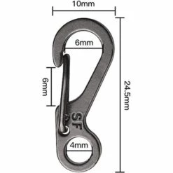 BRIDAY Mini Mousqueton Crochet, Mini Mousqueton Boucle Printemps Fermoirs De Sac à Dos Pour Camping Escalade Randonnée Porte-clés Extérieur (10 Pièces Noir) -Equipement antichute Soldes 55166354 2