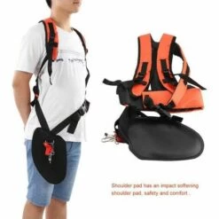 Tronçonneuse, Bandoulière Réglable à Double Boutonnage Pour Débroussailleuse Débroussailleuse Tondeuse Sangle Rembourrée FUIENKO