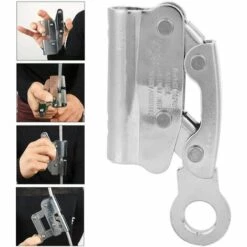 MONLY Clip De Chute De Protection Contre Les Chutes D'escalade Arrêt Auto-freinant En Acier Allié Portable (trou Rond) -Equipement antichute Soldes 55272191 3