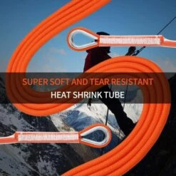 MONLY Corde Escalade Cordettes Baudrier Paracorde Multifonctionnel En Polypropylène 8 Mm Avec Boucles Mousquetons Orange Pour Laisse Amarrage Escalade,Randonnée,Alpinisme,Parachute,Sauvetage -Equipement antichute Soldes 55273282 5