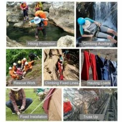 MONLY Corde D'escalade Extérieure, Corde D'escalade, Corde D'évacuation, Matériel D'escalade, Corde De Parachute De Secours Incendie 10mm 20 Mètres De Long -Equipement antichute Soldes 55273767 3