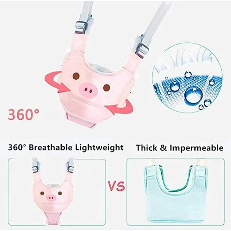 ILOVEMILAN Aide Marche Bébé,Harnais Bebe, Trotteur Aide à La Marche Des Tout-petits, Bébé Harnais De Sécurité Enfant Réglable Bretelles Aide à La Marche Bébé Marche Protection Ceinture Pour 6-27 Mois Filles(Rose) 5 ILOVEMILAN Aide Marche Bébé,Harnais Bebe, Trotteur Aide à La Marche Des Tout-petits, Bébé Harnais De Sécurité Enfant Réglable Bretelles Aide à La Marche Bébé Marche Protection Ceinture Pour 6-27 Mois Filles(Rose) – Image 3