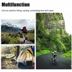 CADEAUX Lot De 10 Mousquetons Verrouillables En Aluminium Avec Boucle De Porte Pour Camping, Pêche, Randonnée Et Porte-clés - Noir -Equipement antichute Soldes 55278877 3