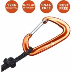 Mousquetons, Paquet De 4, 12KN (1200 Kg) Mousquetons Robustes Pour Le Camping, La Randonnée, L'extérieur, Etc, Petits Mousquetons Pour Laisse De Chien，Irisfr -Equipement antichute Soldes 55310765 5