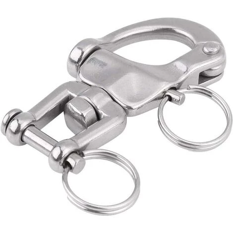 Fei Yu Mousqueton Pivotant à Emerillon, Maillons Rapides En Acier Inoxydable 316 Crochet à Ressort Rapide à Largage Pour Drisse De Voilier Bateaux(70mm) 4 Fei Yu Mousqueton Pivotant à Emerillon, Maillons Rapides En Acier Inoxydable 316 Crochet à Ressort Rapide à Largage Pour Drisse De Voilier Bateaux(70mm) – Image 2