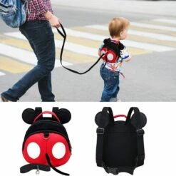 PERLE RARE Harnais Anti-perte Pour Bébé Sac à Dos En Coton Purifié Sac Harnais De Sécurité Avec Laisse Enfants (Rouge) -Equipement antichute Soldes 55607613 4