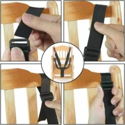 PERLE RARE Ceinture De Sécurité Bébé Harnais/Sangle Réglable 5 Points Harnais De Sécurité Ceinture Pour Chaise Haute Bébé Landau Et Poussette De Voiture Et Poussette Universal Harnais -Equipement antichute Soldes 55607934 3