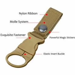 LIFCAUSAL 4 Pièces Suspendus Bouteille D'eau Boucle Mousqueton Portable Bouteille D'eau Minérale Porte-anneau Porte-clés Ceinture Sangle Adapté Pour Le Camping En Plein Air Randonnée -Equipement antichute Soldes 55635122 3