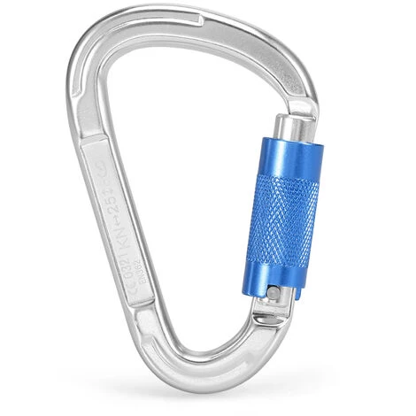 SUPERSELLER Mousqueton Mousqueton De Porte De Verrouillage à Torsion 25KN Mousqueton à Verrouillage Automatique Certifié Boucle à Anneau En D Extérieur Escalade Rappel Canyoning Hamac Clip De Verrouillage - Bleu 3 SUPERSELLER Mousqueton Mousqueton De Porte De Verrouillage à Torsion 25KN Mousqueton à Verrouillage Automatique Certifié Boucle à Anneau En D Extérieur Escalade Rappel Canyoning Hamac Clip De Verrouillage - Bleu