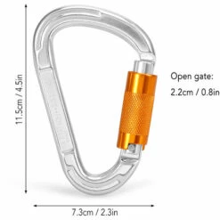 SUPERSELLER Mousqueton Mousqueton De Porte De Verrouillage à Torsion 25KN Mousqueton à Verrouillage Automatique Certifié Boucle à Anneau En D Extérieur Escalade Rappel Canyoning Hamac Clip De Verrouillage - Bleu 9 SUPERSELLER Mousqueton Mousqueton De Porte De Verrouillage à Torsion 25KN Mousqueton à Verrouillage Automatique Certifié Boucle à Anneau En D Extérieur Escalade Rappel Canyoning Hamac Clip De Verrouillage - Bleu -Equipement antichute Soldes 55645051 3