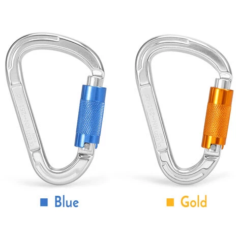 SUPERSELLER Mousqueton Mousqueton De Porte De Verrouillage à Torsion 25KN Mousqueton à Verrouillage Automatique Certifié Boucle à Anneau En D Extérieur Escalade Rappel Canyoning Hamac Clip De Verrouillage - Bleu 7 SUPERSELLER Mousqueton Mousqueton De Porte De Verrouillage à Torsion 25KN Mousqueton à Verrouillage Automatique Certifié Boucle à Anneau En D Extérieur Escalade Rappel Canyoning Hamac Clip De Verrouillage - Bleu – Image 5
