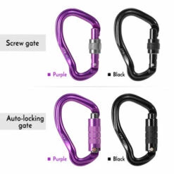 SUPERSELLER Mousqueton Mousqueton De Porte à Verrouillage Automatique 23KN Paquet De Boucle En Forme De D Robuste Mousqueton à Anneau En D Escalade Rappel Hamac Pince De Verrouillage - Verrouillage Automatique - Violet 10 SUPERSELLER Mousqueton Mousqueton De Porte à Verrouillage Automatique 23KN Paquet De Boucle En Forme De D Robuste Mousqueton à Anneau En D Escalade Rappel Hamac Pince De Verrouillage - Verrouillage Automatique - Violet -Equipement antichute Soldes 55646117 4