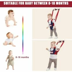 PERLE RARE Harnais Bebe,Harnais De Marche Pour Bébé,Bébé Harnais De Sécurité Enfant Réglable Bretelles Aide à La Marche Bébé Marche Protection Ceinture -Equipement antichute Soldes 55869222 3