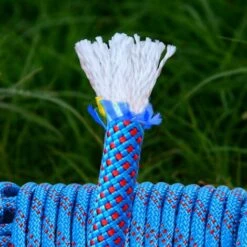 BARES Corde D'alpinisme 8 Mm 10 M Avec 2 Mousquetons Corde De Mousqueton Alpinisme Corde De Sauvetage Fire Escape Griffe Garniture Camping Pêche Aimant Extérieur - Nylon Bleu -Equipement antichute Soldes 56057846 3