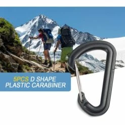 SUPERSELLER 5 Pièces D Forme Plastique Mousqueton Anneau En D Porte-clés Ressort Crochet Molle Fermoir Boucle Escalade Outil Extérieur