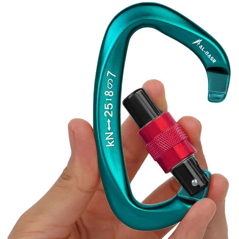 SUPERSELLER Mousqueton D'escalade Professionnel 25KN Mousqueton De Porte De Verrouillage à Vis Boucle D'escalade En Forme De D Robuste Mousqueton à Anneau En D Clip De Verrouillage De Hamac Léger Pour L'escalade Rappel Canyoning Hamac Matériel D'escalade Équipement D 4 SUPERSELLER Mousqueton D'escalade Professionnel 25KN Mousqueton De Porte De Verrouillage à Vis Boucle D'escalade En Forme De D Robuste Mousqueton à Anneau En D Clip De Verrouillage De Hamac Léger Pour L'escalade Rappel Canyoning Hamac Matériel D'escalade Équipement D – Image 2