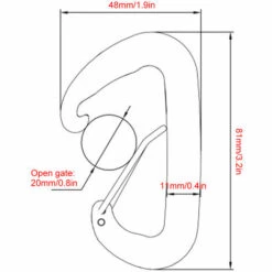 SUPERSELLER PCS Mousqueton 12KN Heavy Duty Mousqueton Clips Pour Hamacs Camping Randonnée Randonnée - Argent 8 SUPERSELLER PCS Mousqueton 12KN Heavy Duty Mousqueton Clips Pour Hamacs Camping Randonnée Randonnée - Argent -Equipement antichute Soldes 56091582 2