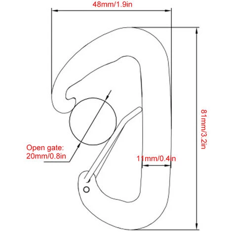 SUPERSELLER PCS Mousqueton 12KN Heavy Duty Mousqueton Clips Pour Hamacs Camping Randonnée Randonnée - Argent 4 SUPERSELLER PCS Mousqueton 12KN Heavy Duty Mousqueton Clips Pour Hamacs Camping Randonnée Randonnée - Argent – Image 2