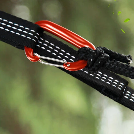 SUPERSELLER PCS Mousqueton 12KN Heavy Duty Mousqueton Clips Pour Hamacs Camping Randonnée Randonnée - Argent 6 SUPERSELLER PCS Mousqueton 12KN Heavy Duty Mousqueton Clips Pour Hamacs Camping Randonnée Randonnée - Argent – Image 4