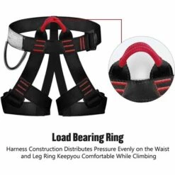 BEARSU Harnais D'escalade, Baudrier Escalade Harnais,Guide Harnais,Ceintures De Sécurité Pour Alpinisme Haut Niveau Rescue Spéléologie Escalade Rappel Equip Demi-Corps(Noir) -Equipement antichute Soldes 56413219 3