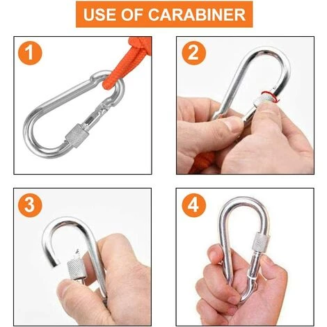 BEARSU Corde Tressée En Polypropylène Cordes Escalade 20M Avec Mousqueton Protection UV Anti-moisissure Anti-Corrosion Multifonctionnel Pour Pêche Alpinisme Camping Sauvetage Randonnée - Orange 7 BEARSU Corde Tressée En Polypropylène Cordes Escalade 20M Avec Mousqueton Protection UV Anti-moisissure Anti-Corrosion Multifonctionnel Pour Pêche Alpinisme Camping Sauvetage Randonnée - Orange – Image 5