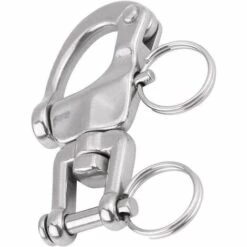 Fei Yu 2Pcs Mousqueton Pivotant à Emerillon,Mousqueton Pivotant INOX Accessoires,Mousqueton à émerillon En Acier Inoxydable 316,Matériel Nautique Pivotant Et Marin Accessoires -Equipement antichute Soldes 56414557 4