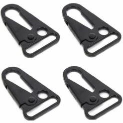 Fei Yu Lot De 4 Crochets D'escalade En Métal Noir Pour équipement Tactique, Sac à Dos, Boucle De Suspension à La Taille, Mousqueton D'escalade -Equipement antichute Soldes 56414565 4