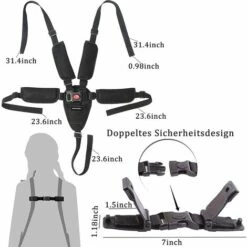 LTS FAFA Lot De 3 Ceintures De Sécurité Pour Enfant Système De Harnais à 5 Points Pour Bébé Ceintures De Sécurité Universelles Pour Chaise Haute (avec 5 Coussinets De Protection) -Equipement antichute Soldes 56640368 2