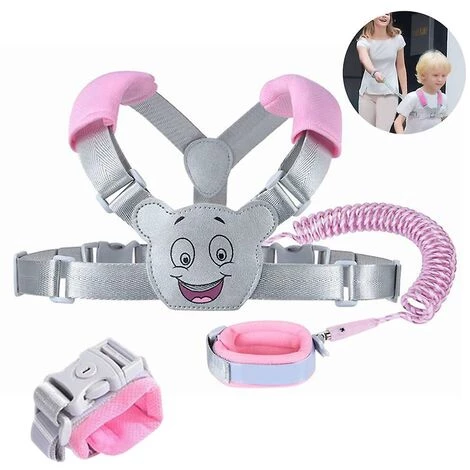 CADEAUX Harnais Sac à Dos Enfant, Poignet Anti Perte 2 En 1 Avec Serrure + Lien Taro Rose 3 CADEAUX Harnais Sac à Dos Enfant, Poignet Anti Perte 2 En 1 Avec Serrure + Lien Taro Rose