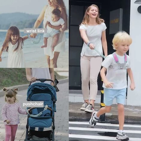 CADEAUX Harnais Sac à Dos Enfant, Poignet Anti Perte 2 En 1 Avec Serrure + Lien Taro Rose 5 CADEAUX Harnais Sac à Dos Enfant, Poignet Anti Perte 2 En 1 Avec Serrure + Lien Taro Rose – Image 3