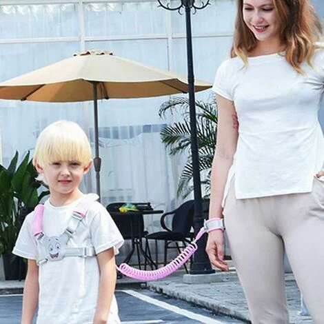 CADEAUX Harnais Sac à Dos Enfant, Poignet Anti Perte 2 En 1 Avec Serrure + Lien Taro Rose 6 CADEAUX Harnais Sac à Dos Enfant, Poignet Anti Perte 2 En 1 Avec Serrure + Lien Taro Rose – Image 4