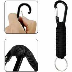 LONGZIMING Mousqueton Porte Clé 4 Pièces Mousqueton Tactique Mousqueton Escalade Mousqueton Tressé Porte Clef Mousqueton Mousqueton Militaire Pour Camping Randonnée Pêche D'alpinisme 4 Couleurs -Equipement antichute Soldes 57057780 3