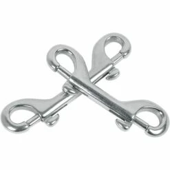 LONGZIMING 3.5 '' Double Extrémité Boulon Snaps Ensemble De Crochets INOX 316 Acier Inoxydable Nickel Plaqué Zinc Alloy Clips De Plongée Sous-Marine Pour Agriculture Équine Utilisation Garage -Equipement antichute Soldes 57057781 3