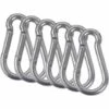LONGZIMING M5 Mousquetons Acier Inoxydable 304 Mousqueton Pompier Ressort Avec Mousqueton De Fixation Pour Camping Randonnée Hamac Balancoire 6PCS -Equipement antichute Soldes 57058569 1